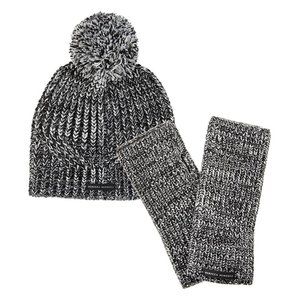 Rebecca Minkoff Marled Pom Beanie & Arm Warmer Set